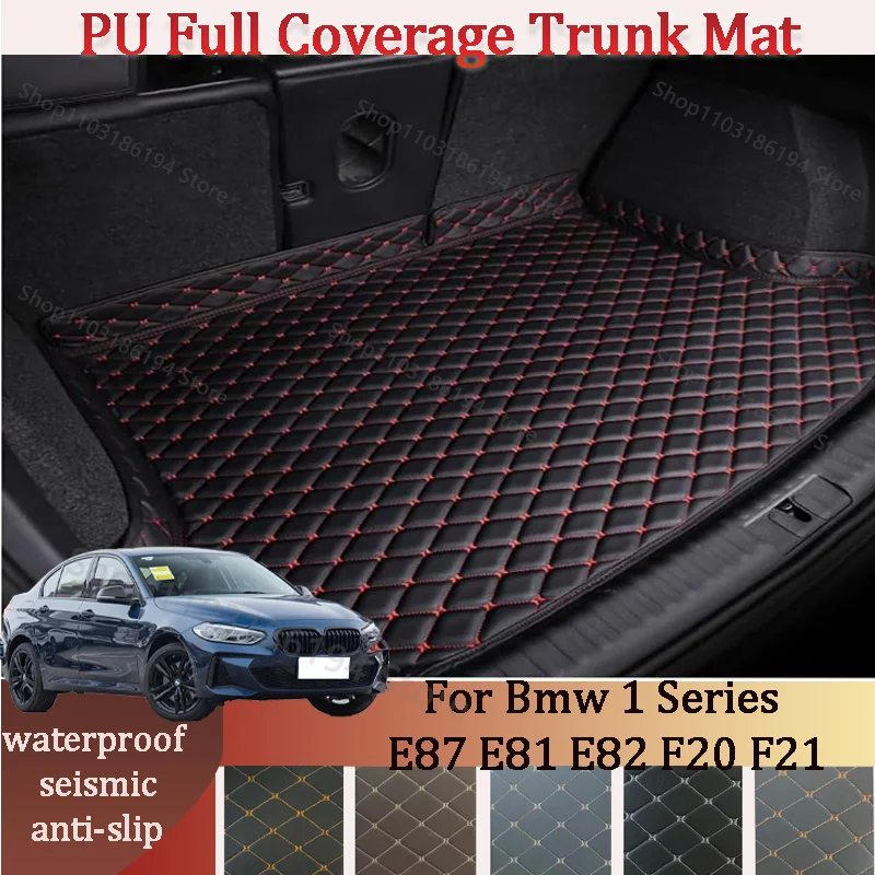 Customized Car High Edge Trunk mat For Bmw 1 Series E87 E81 E82 F20 F21 Car XPE Leather Waterproof Carpet mat Car Interior