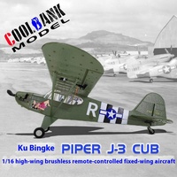 Coolbank WWII Remote Control Model Toy J3 Brushless Quad-Rotor Six-Axis 3D Fixed-Wing Airplane Simulation Hobby Aircraft