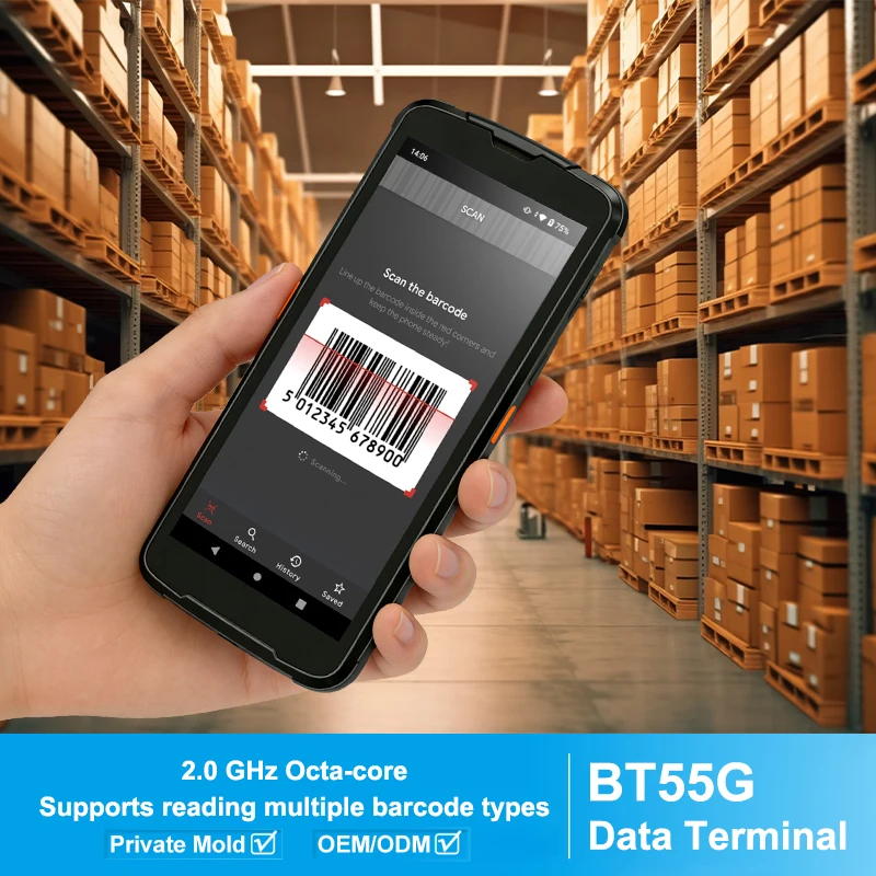 

Промышленный Android PDA-сканер 3+32 ГБ с поддержкой 1D/2D/QR-кодов, портативный, защищенный, для сбора данных