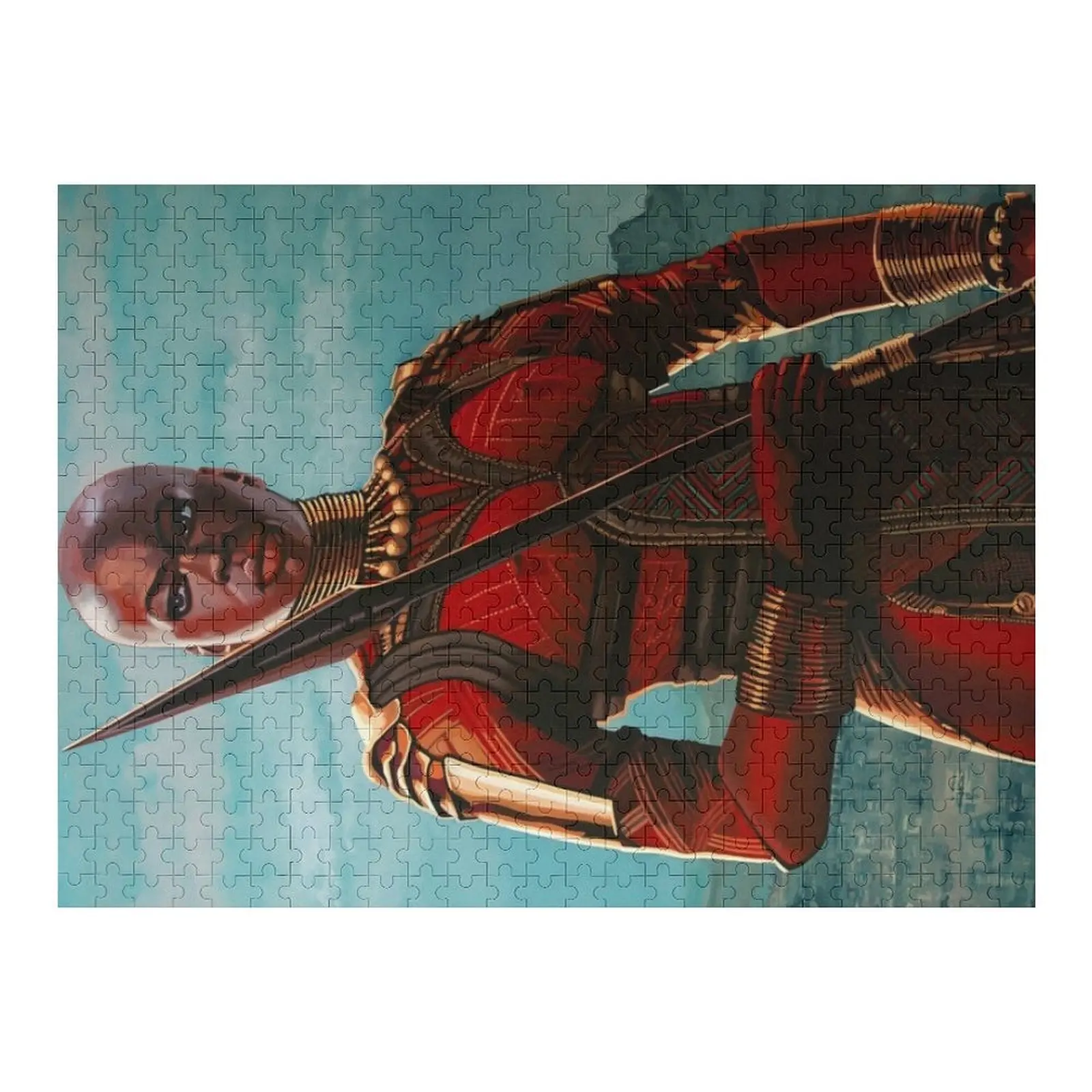 

Danai Gurira as Okoye Painting Jigsaw Wood Photo Персонализированная персонализированная детская игрушка Деревянное имя на заказ с фотопазлом