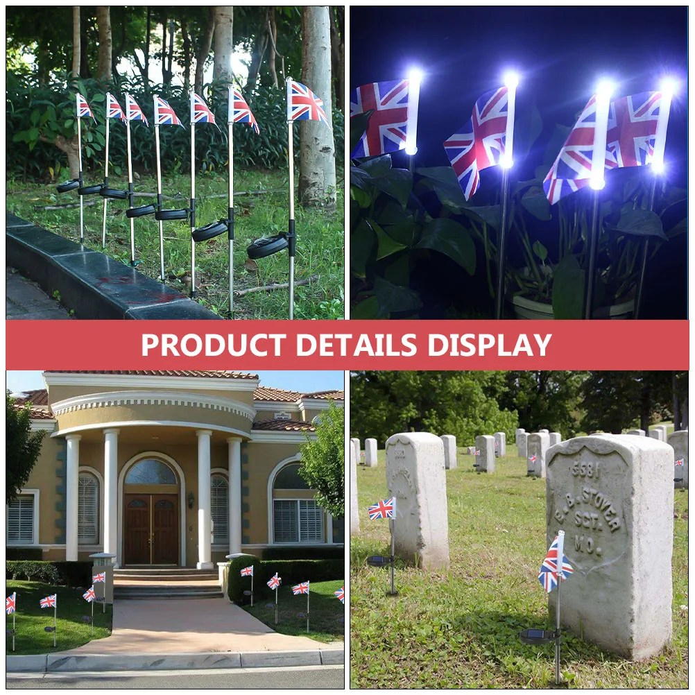 

Flag Yard Decorative Ground Waterproof Led Lawn National Flag Lamp Light Solar Light Outdoor Energy Lamp