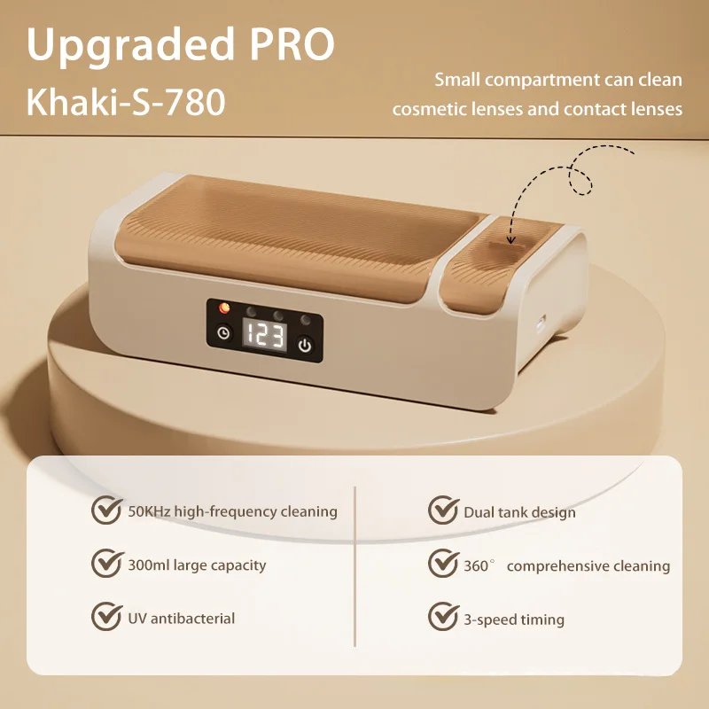 2025 NewUltrasonic Glasses Cleaning Machine Screen Display Ultrasound Jewelry Denture Cleaner High Frequency Ultrasonic