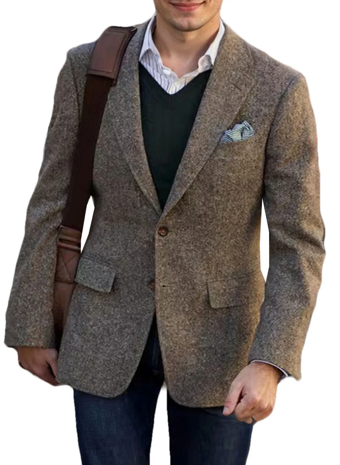 

High Quality Men's Suits Jacket Formal Slim Fit Business Male Blazers for Wedding Evening Party Autumn Winter Wool Coat 2025 New
