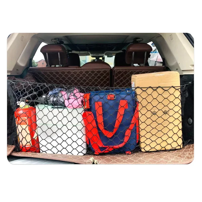 شبكة شبكية لصندوق السيارة لفورد مونديو فيوجن MK5-، تخزين البضائع الخلفي ، تنظيم خطاف الجيب المرن ، ملحقات السيارة #5