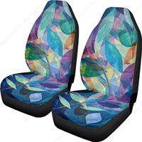 2 PCS Colorful Leaves 1 Car Seat Covers Front Auto Seat Cover,Car Bucket Seats Protector Covers Universal fit for SUV Sedan Van.