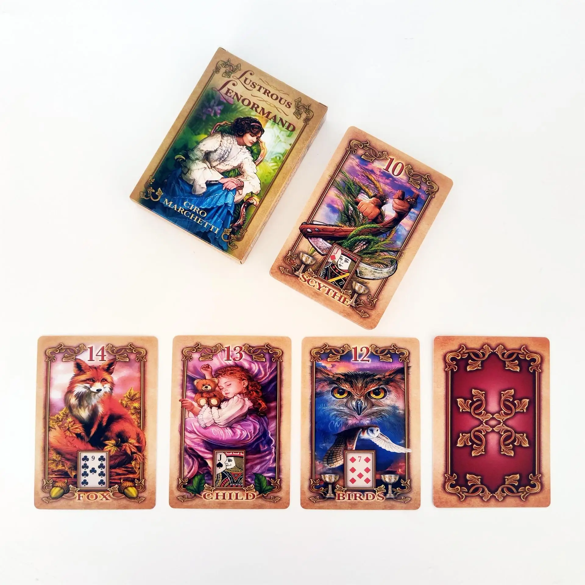 NUEVO juego de tarot de cartas de oráculo Lenormand brillante 47 Uds. Cartas de Lenormand
