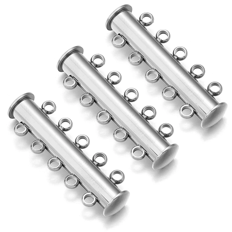 2/3/4/5 Reihen Edelstahl Magnetverschlüsse für Schmuckherstellung Dia-Verschlüsse Armband Verschluss Halskette Schmuck Verschluss Großhandel – Detail 4