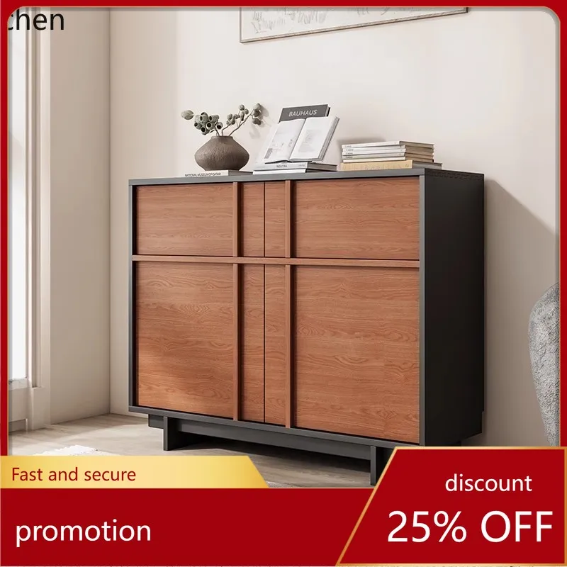 

ZML Solid Wood Sideboard Simple Storage Cabinet Wall-Mounted Living Room Entryway Shoe Storage Cabinet