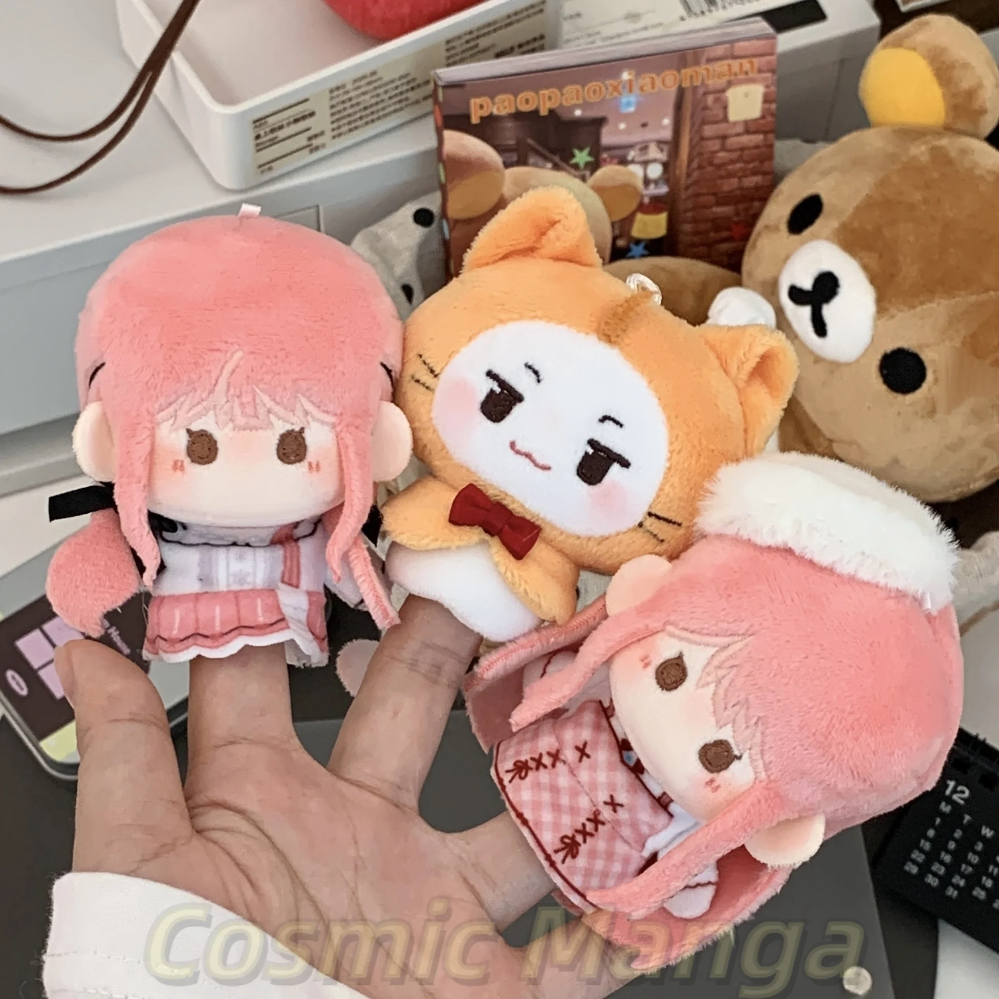 لعبة مشرقة نيكي مومو 7 سنتيمتر الكرتون الشكل المعبود المفاتيح أفخم دمية الاصبع تأثيري أنيمي هالوين هدية ظهره الديكور