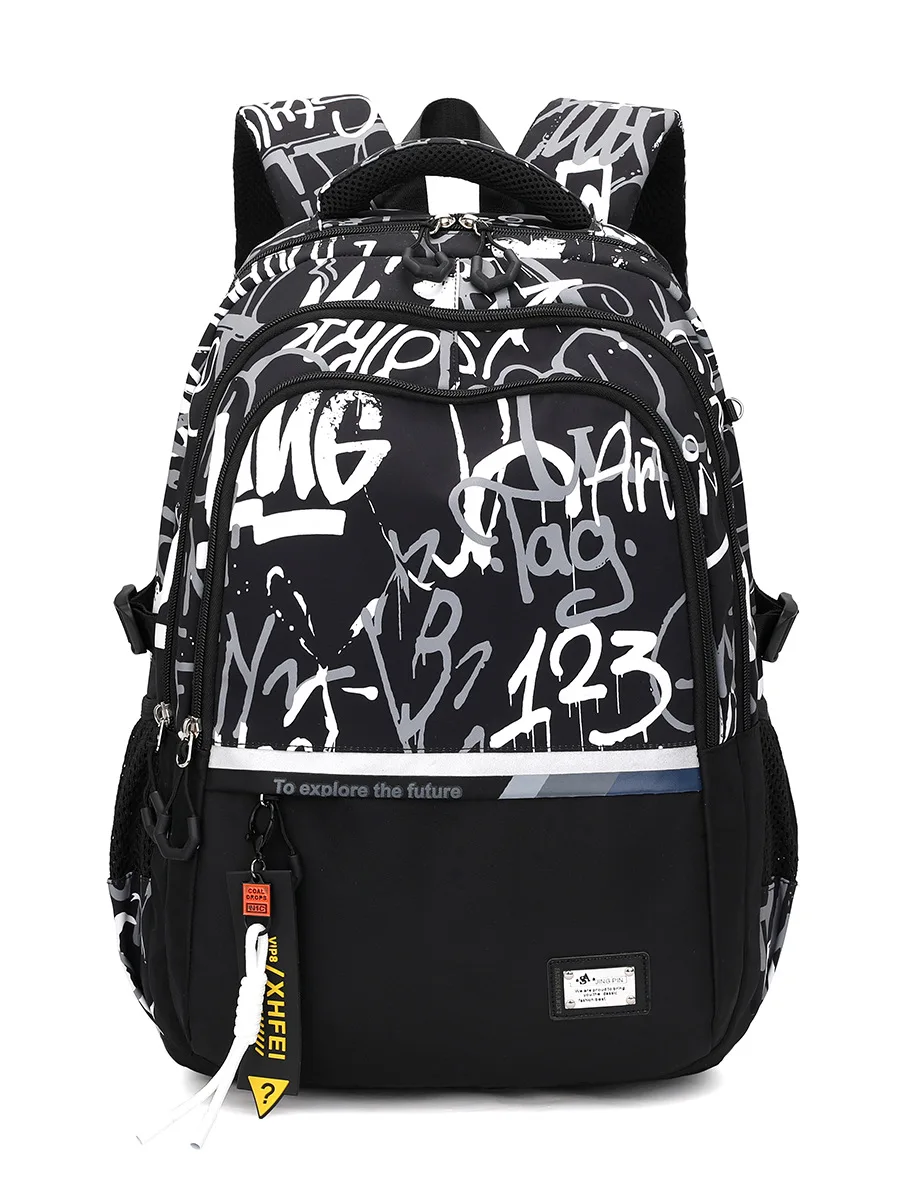 Graffiti School Bags for Teenage Boys High Middle School Students Schoolbag Outdoor Travel backpack Big Student Laptop Backpack