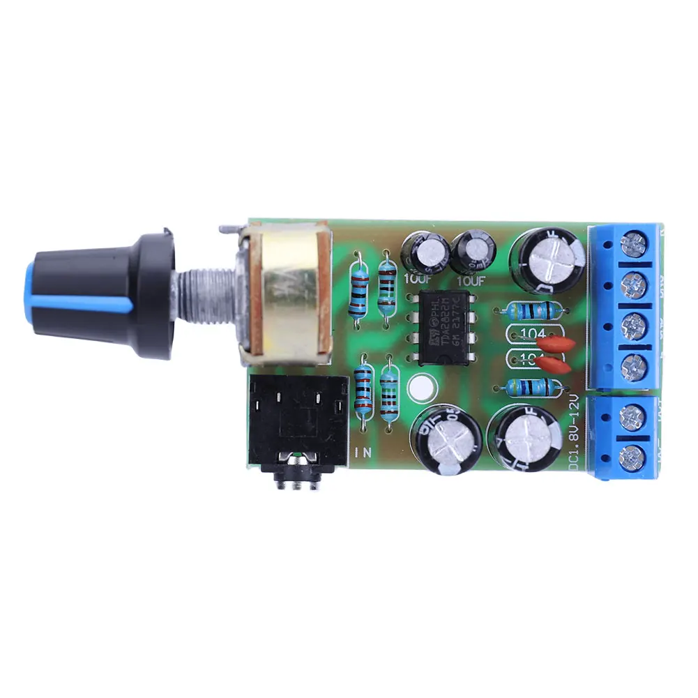 TDA2822M AUX Audio Amp Board Module DC1.8-12V 2.0 Channel Handy Digital Power Amp Module Board for Computer Speaker