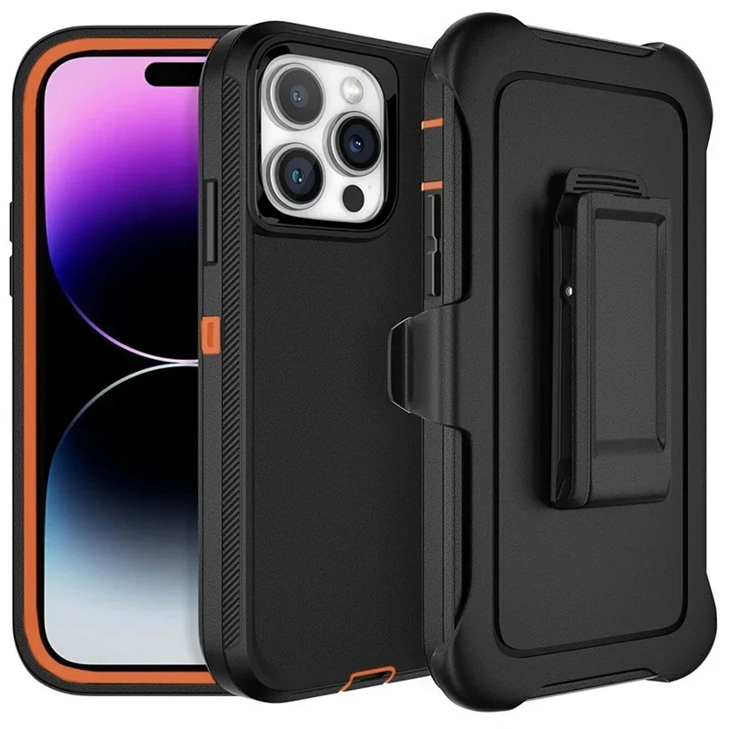 Armor Rugged Case for IPhone 16 15 14 13 12 11 Pro Max Plus SE2 7 8 6 6s Plus X XS MAX XR Waist Pack Belt Clip Otter Armor Box