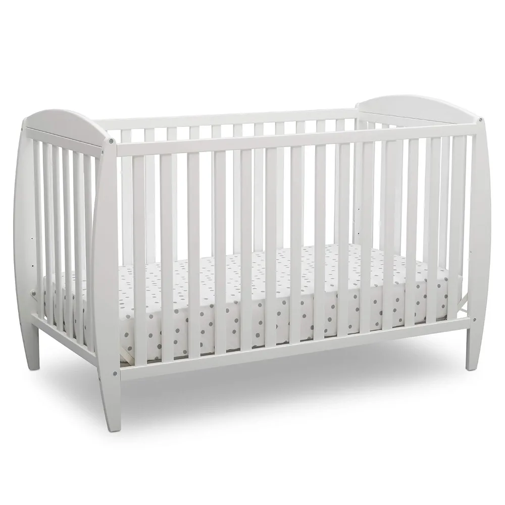 

Taylor 4-in-1 Convertible Baby Crib, Easy to Assemble, Sustainable New Zealand Wood, JPMA Certified, White