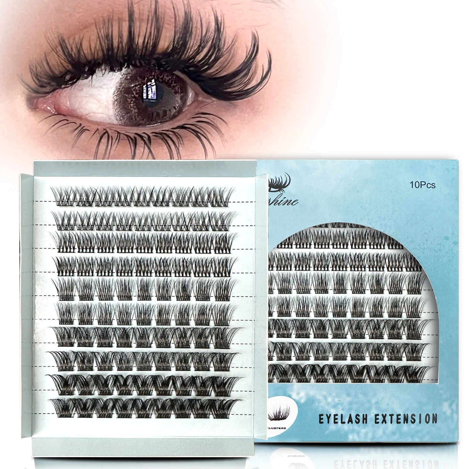 Mixed DIY Eyelash Segmented Eyelashes Faux Mink Lashes Very Softer Natural Reusable Large Box Affordable Package