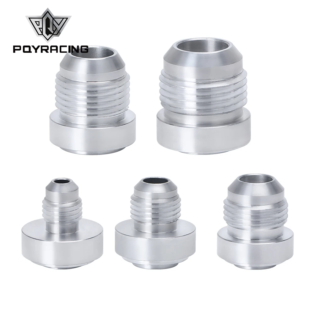 Top Quality Aluminum AN4 6 8 10 12 AN Straight Male Weld Fitting Adapter Weld Bung Nitrous Hose Fitting Silver