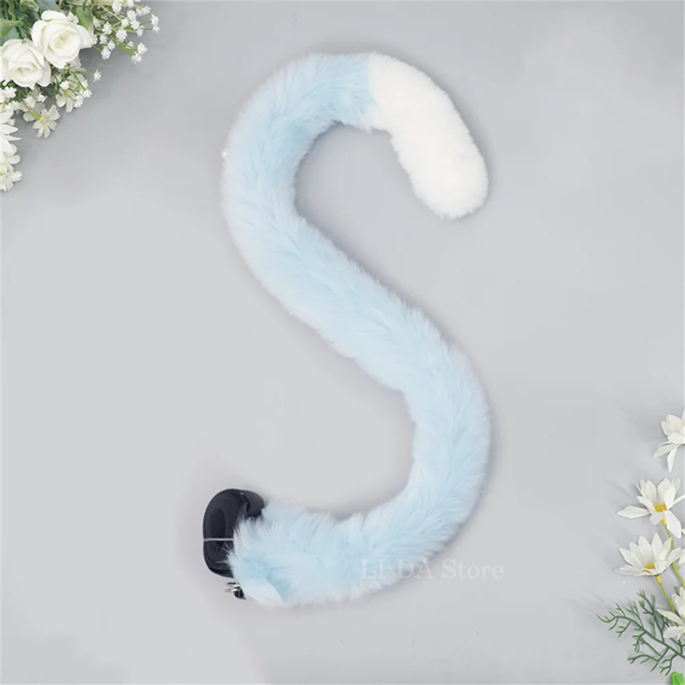 17 Colors Adult Kids Cosplay Anime Fluffy Plush Long Cat Tails COS Party Lolita Maid Girls Cosplay Prop Plush Fox Wolf Tail