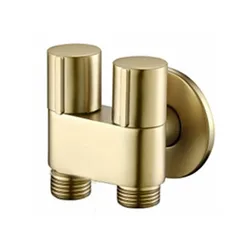 Brushed gold two way out angle valve for bathroom and kitchen faucet water inlet valve special AG789
