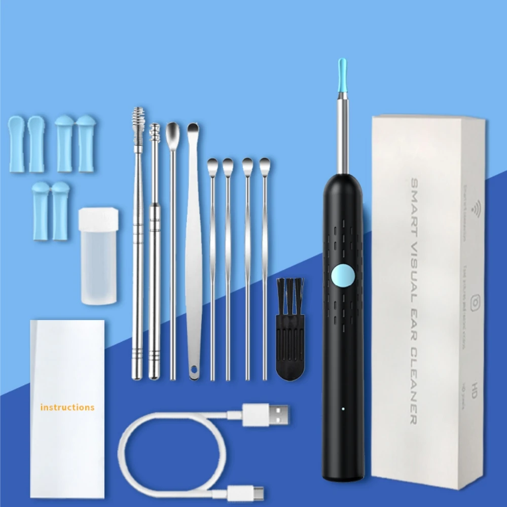 Visual Ear Wax Removal Ear Cleaner HD Ear Endoscope Ear Pick With Camera For Android/Apple Earwax Remover Kits With 9pcs Ear Set