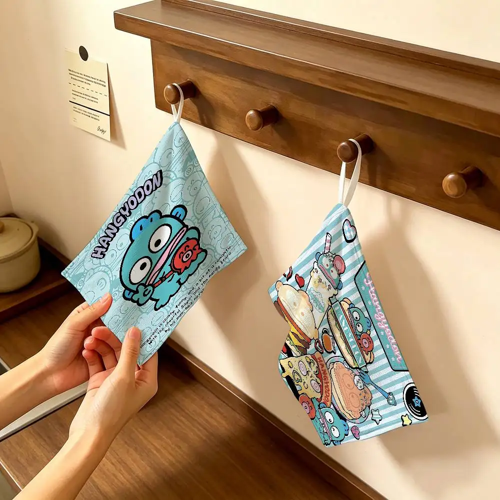 H-HangyodonS Cartoon Hanging Design Hand Wiping Towel, Polyester Cotton Fabric, Universal for Bathroom Kitchen