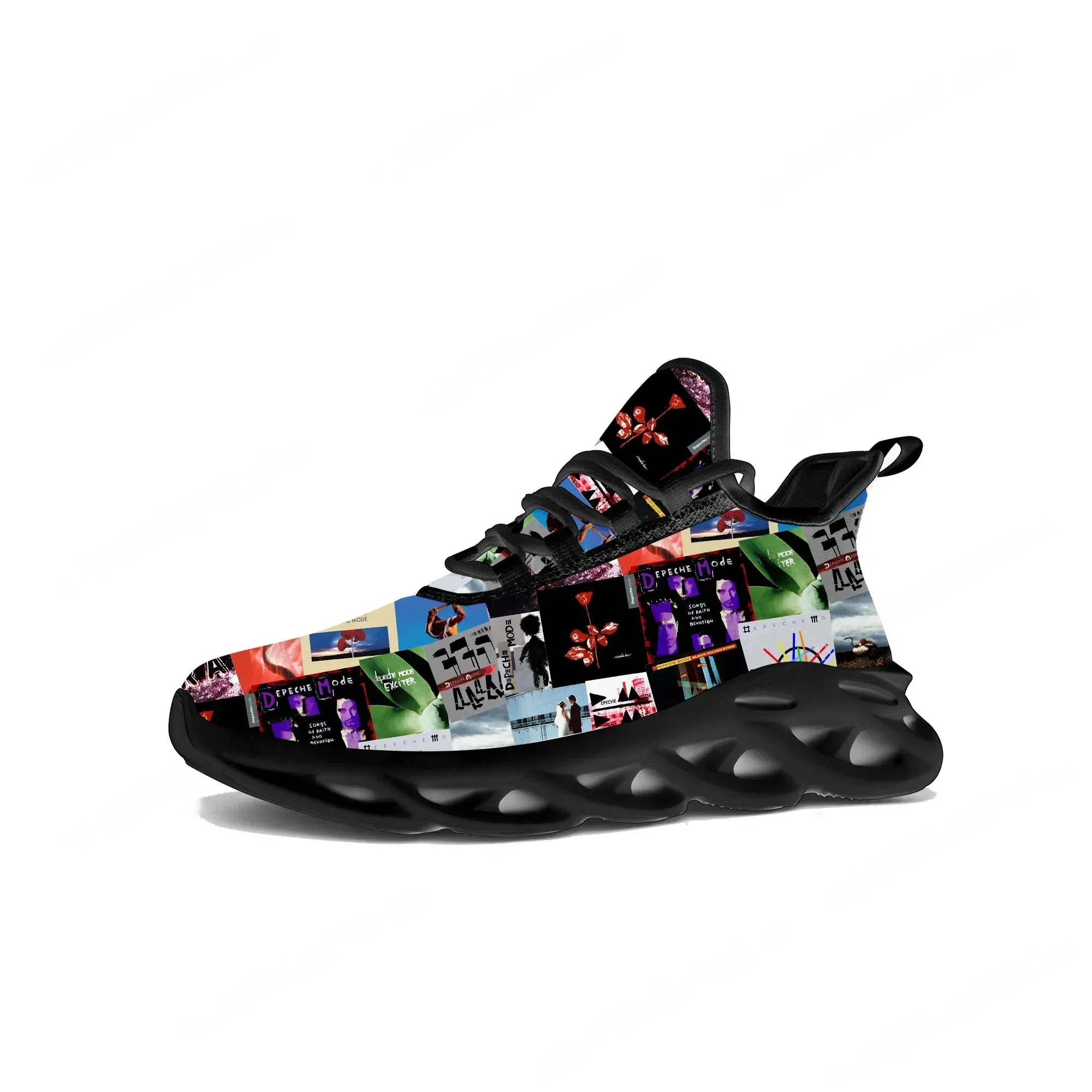

Depeche Rock Band Mode Flats Sneakers Mens Womens Pop Sports Running Shoe Sneaker Lace Up Mesh Footwear Tailor-made Shoe Black