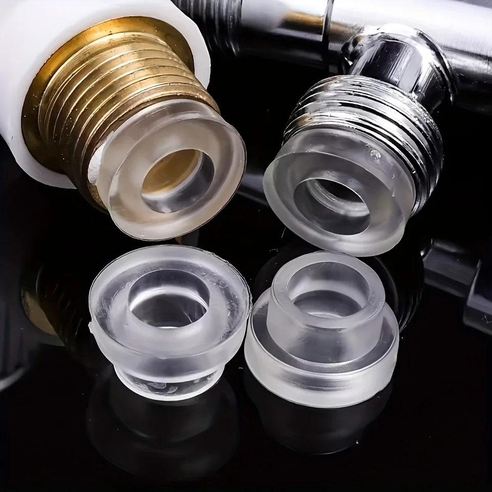 5Pcs Silicone Faucet Gaskets With Buckle Leak‑Proof Universal Adapter for Sink Bathtub Shower Head Non‑Drinking Water Use