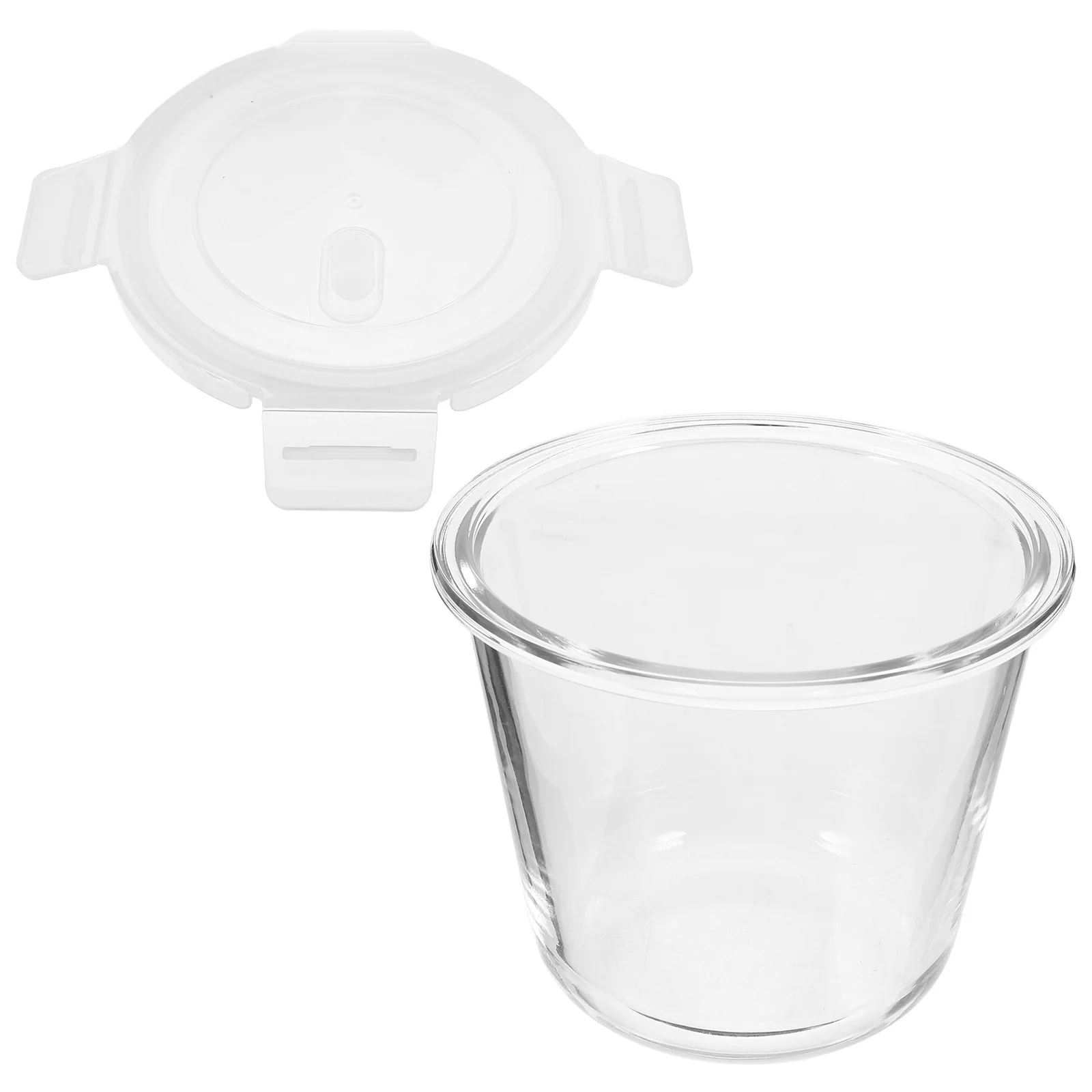

Glass Airtight Lid Food Storage Container for Soup Salad Fruit Bowl Kitchen Serving Use Fruit Bowl with Lid Small Glass Bowls