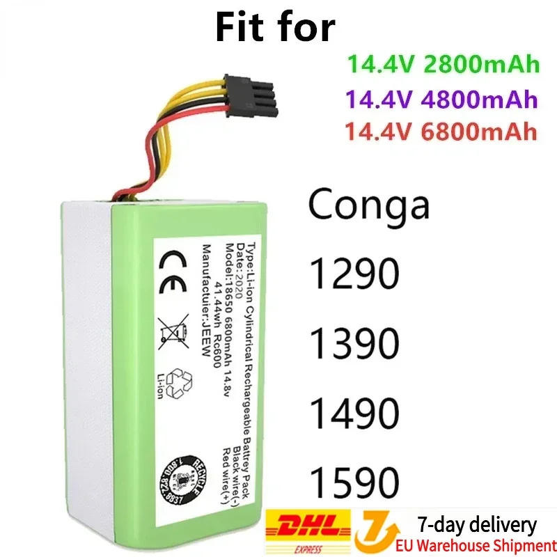 100% Neue 14.4v 12800mAh Li-Ion Akku Für Cecotec Conga 1290 1390 1490 1590 Staubsauger Genio Deluxe 370 Gutrend Echo 520