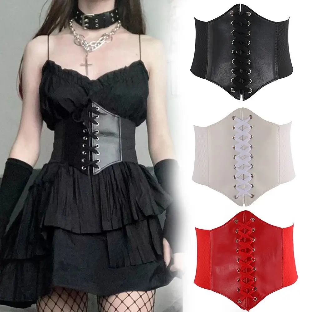 أزياء فاسق التخسيس أحزمة الجسم بو الجلود ملابس خارجية مشد للخصر حزام تنورة مرونة عالية