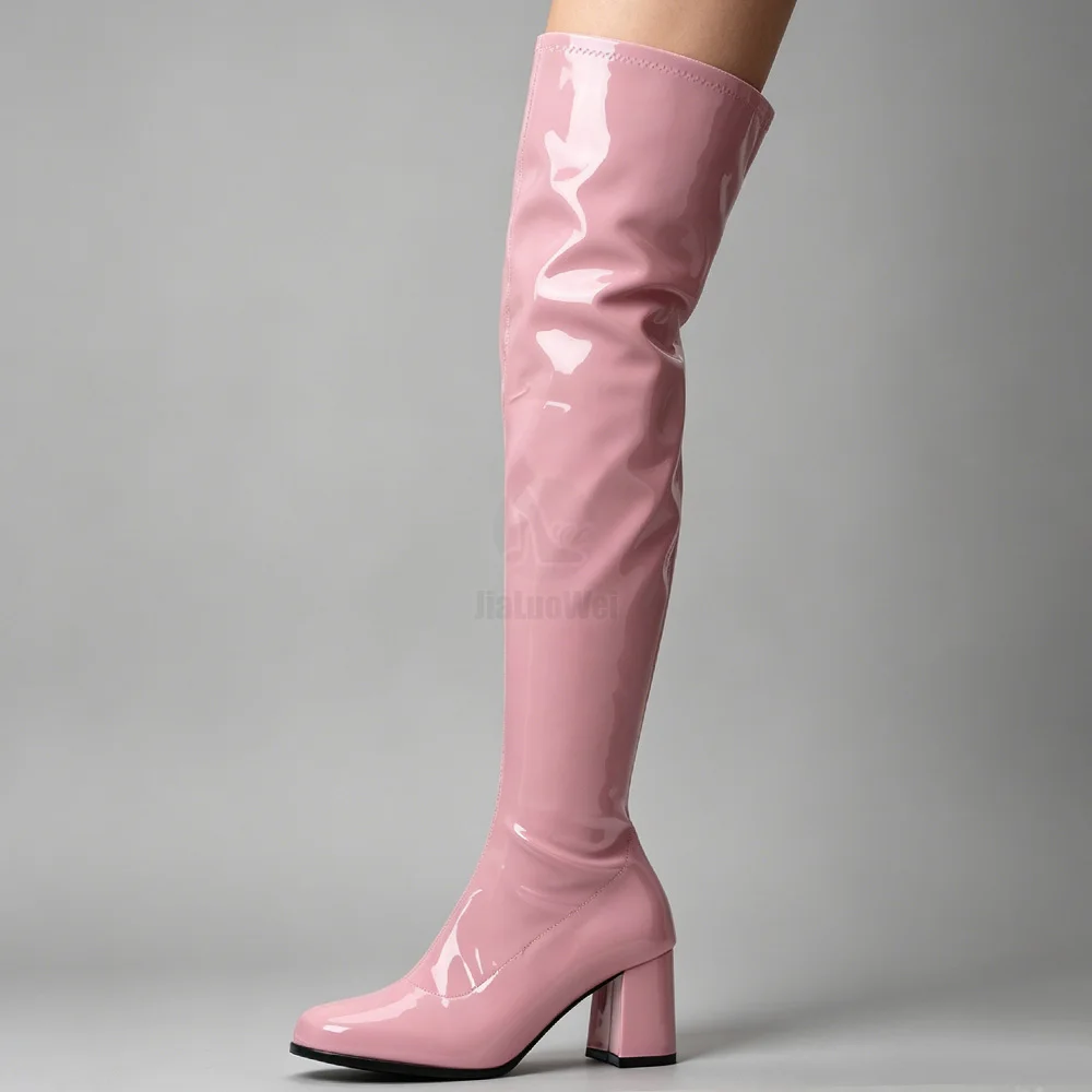 Wome sexy fashion new Spring autumn over-the-knee high top ladies eleganti stivali tacchi sottili scarpe col tacco grande plus size