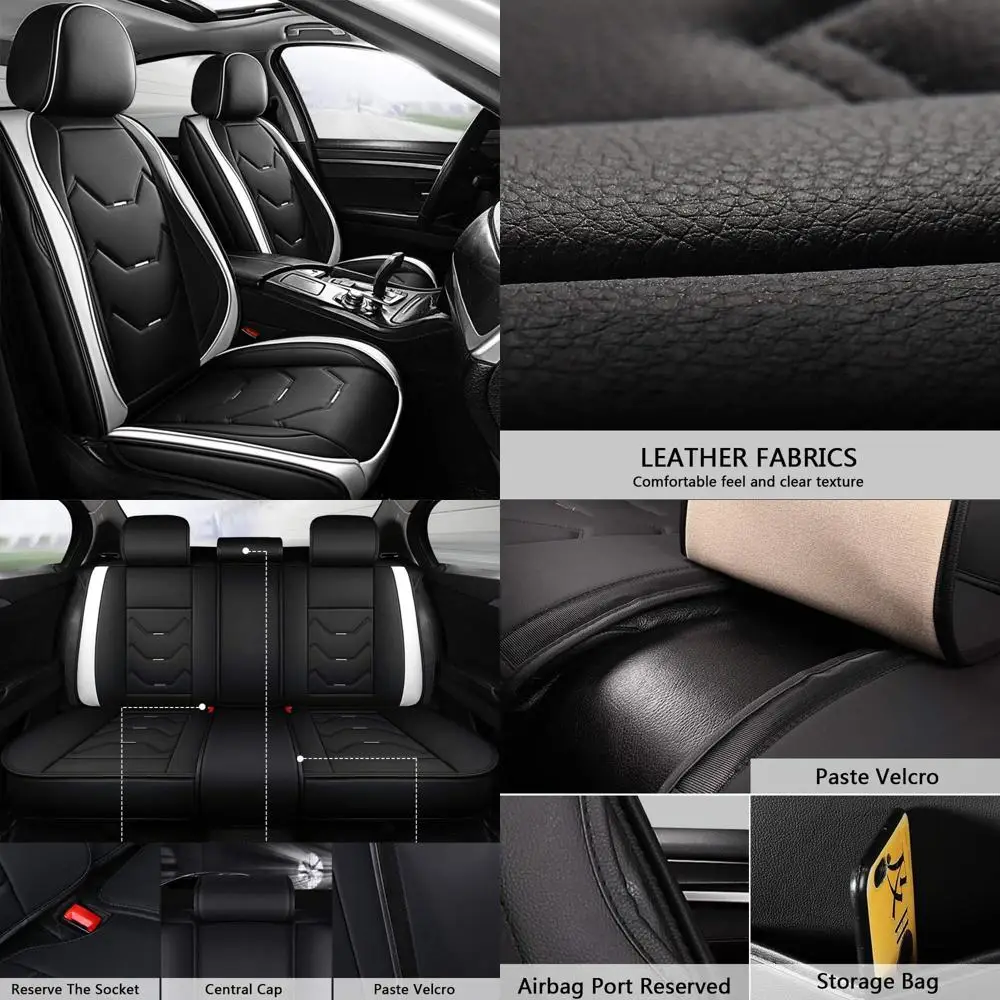 

Кожаные чехлы на автомобильные сиденья otoez, полный комплект, подходит для седана, внедорожника, грузовика, фургона, кожзаменитель, автомобильная подушка для сиденья, универсальная защита