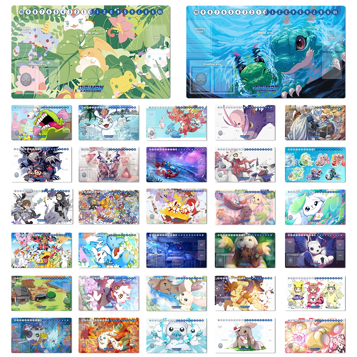 Cute Digimon Playmat Gomamon Dracomon Numemon DTCG CCG Mat Terriermon  Trading Card Game Mat Rubber Mouse Pad & Bag 600x350x2mm - AliExpress 7