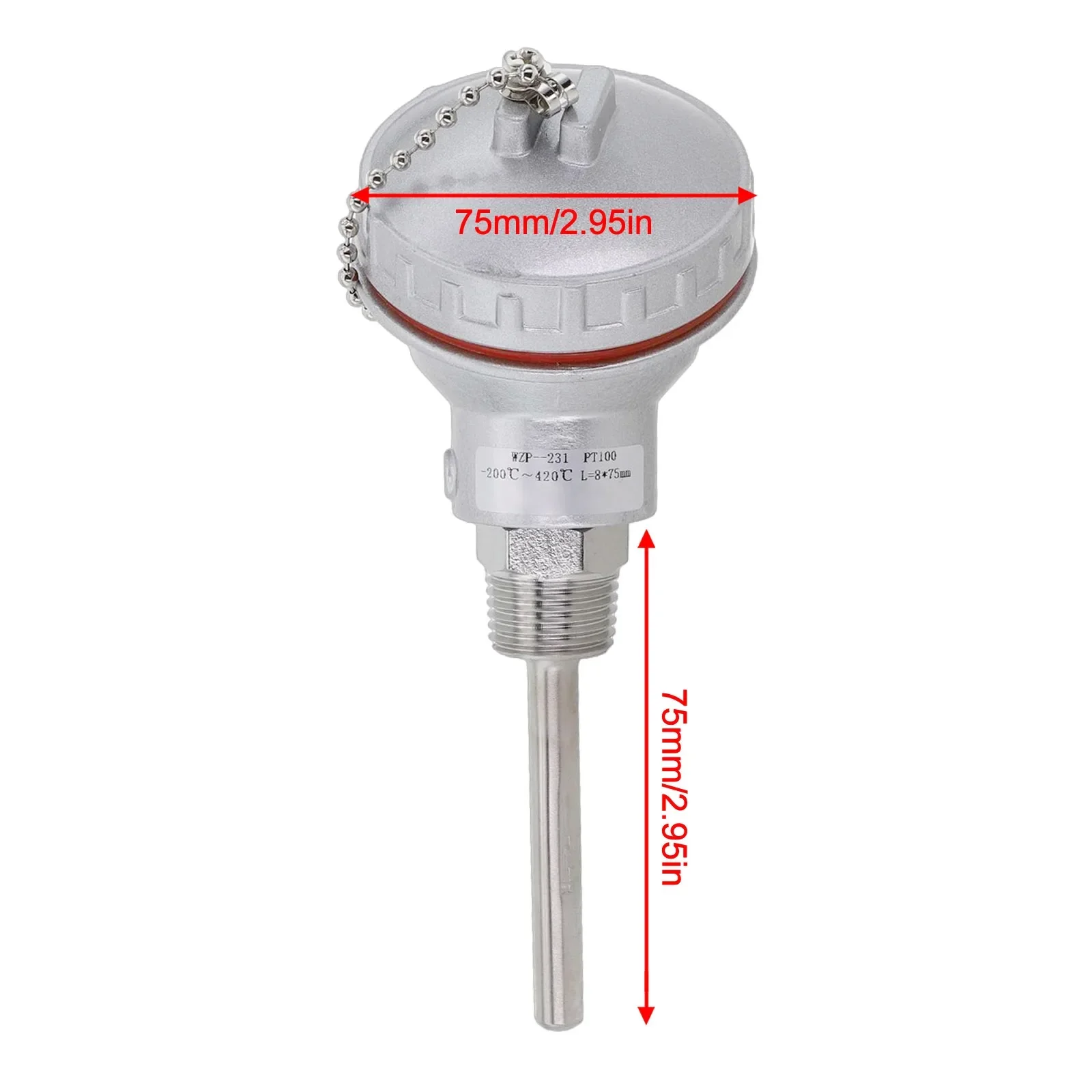 Sonda sensore RTD PT100 Testa terminale sonda sensore di temperatura in acciaio inossidabile Testa terminale termocoppia Nuovo pratico