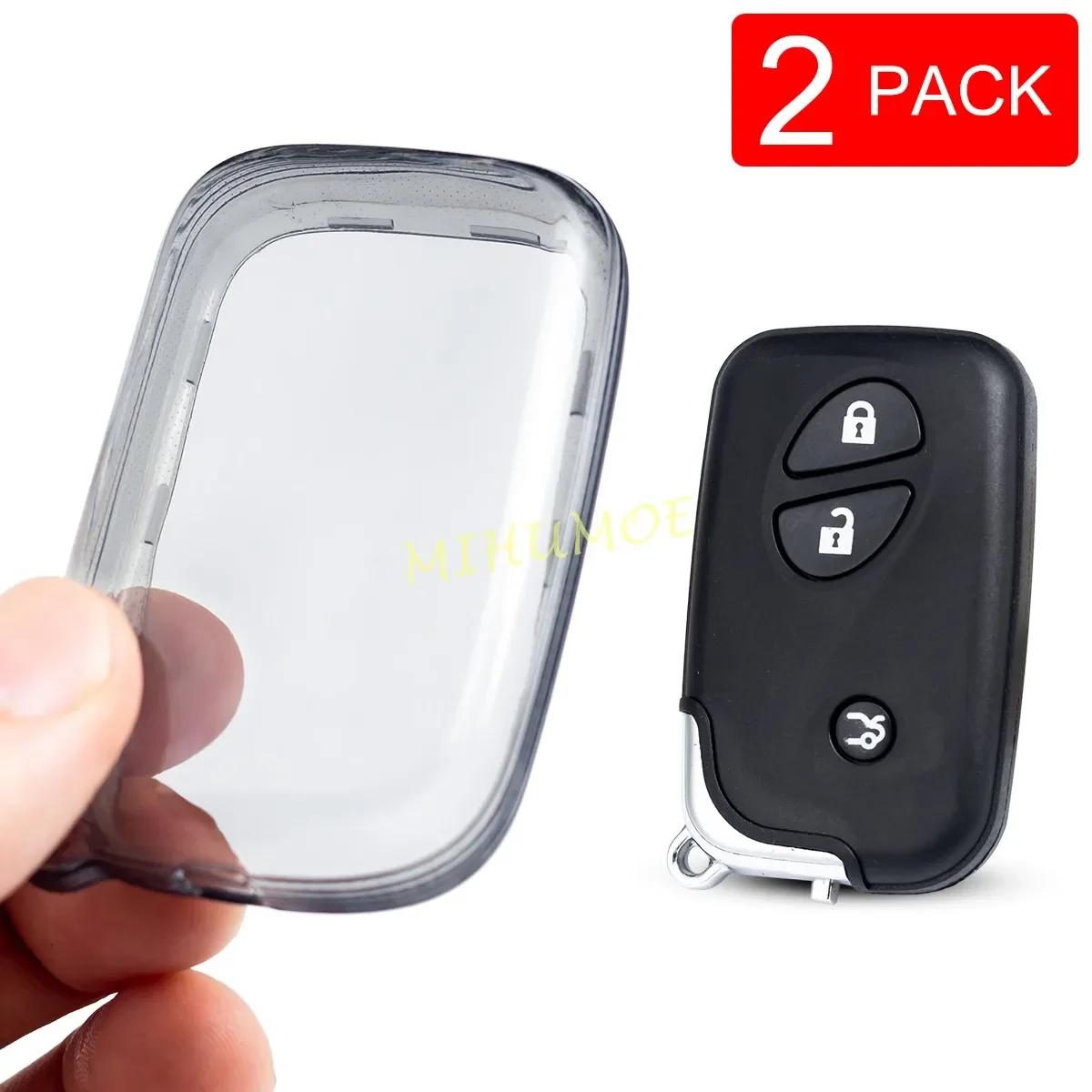 Zwart Transparant Autosleutelzakje Case Cover Sleutelhanger Accessoires Voor Lexus RX IS ES GS CT HS 200 h 250 h 300 350 450 h/LS GX 460 600 h