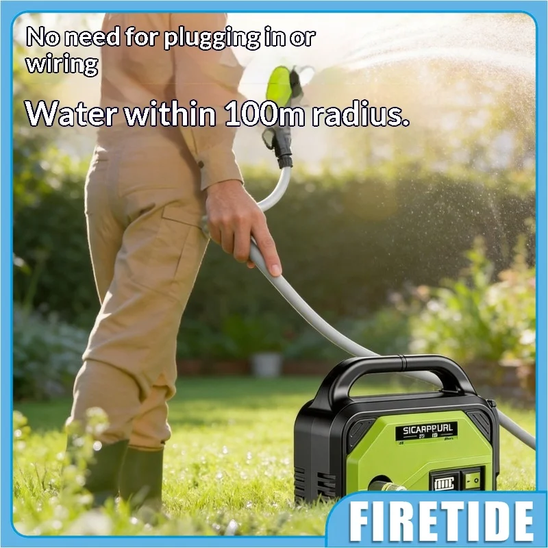 

Cordless Water Pump Rechargeable Self-Priming Pump with Permanent Magnet Motor for Garden Irrigation Outdoor Irrigation