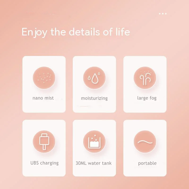 Увлажнитель-распылитель женский с питанием от USB, 30 мл