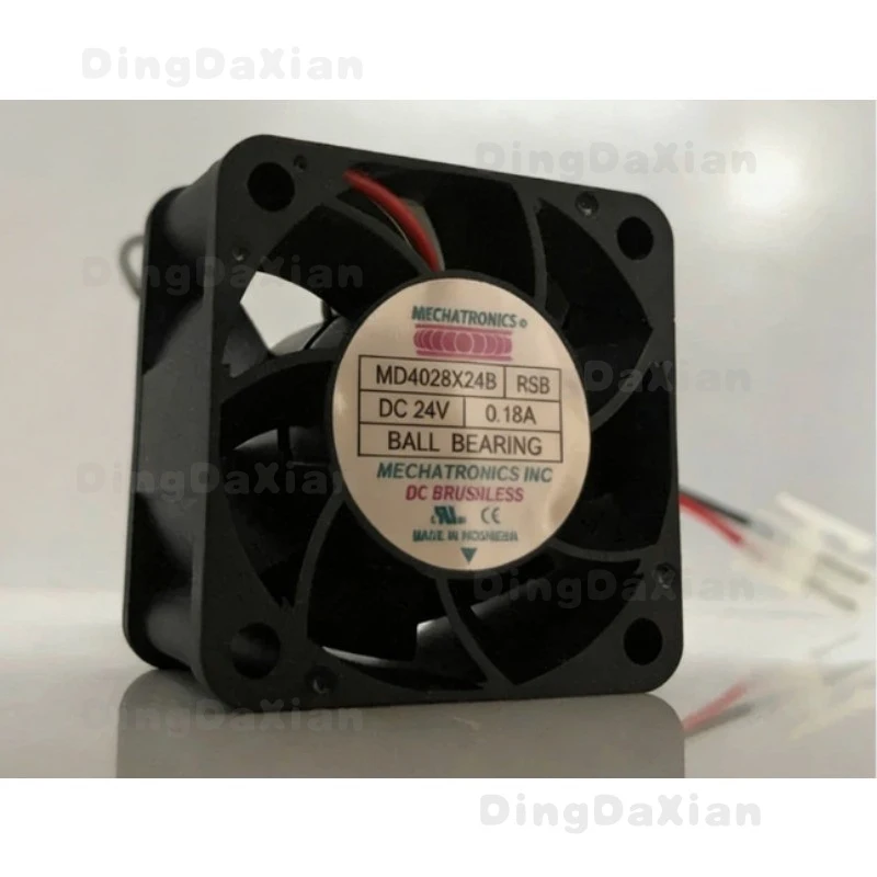 D 1 PCS For MECHATRONICS MD4028X24B | 4028 DC24V 0.18A 40×28mm 4CM 2-Wire Axial Cooling Fan