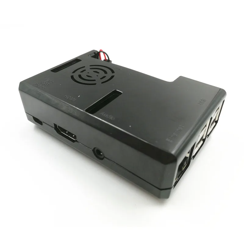 Raspberry Pi 3 Model B+(Plus) ABS Case Tranparent Black ABS Enclosure Box Shell With Cooling Fan  for Raspberry Pi 3/2