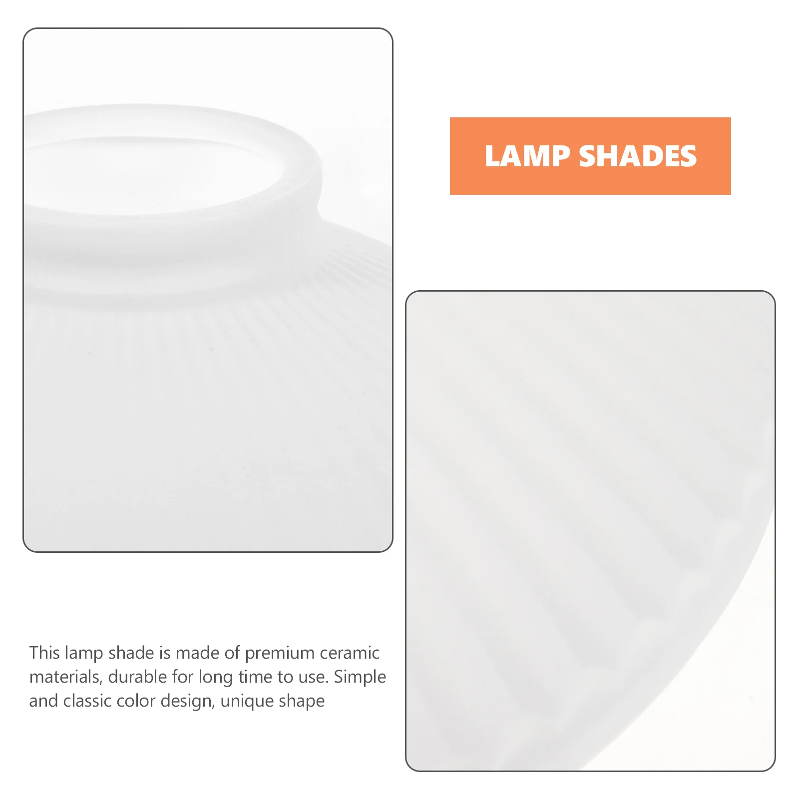 

White Ceramic Lamp Shade for Table Desk Floor Lamp Replacement Cover Modern Style Living Room Bedroom Cafe Bar Decoration