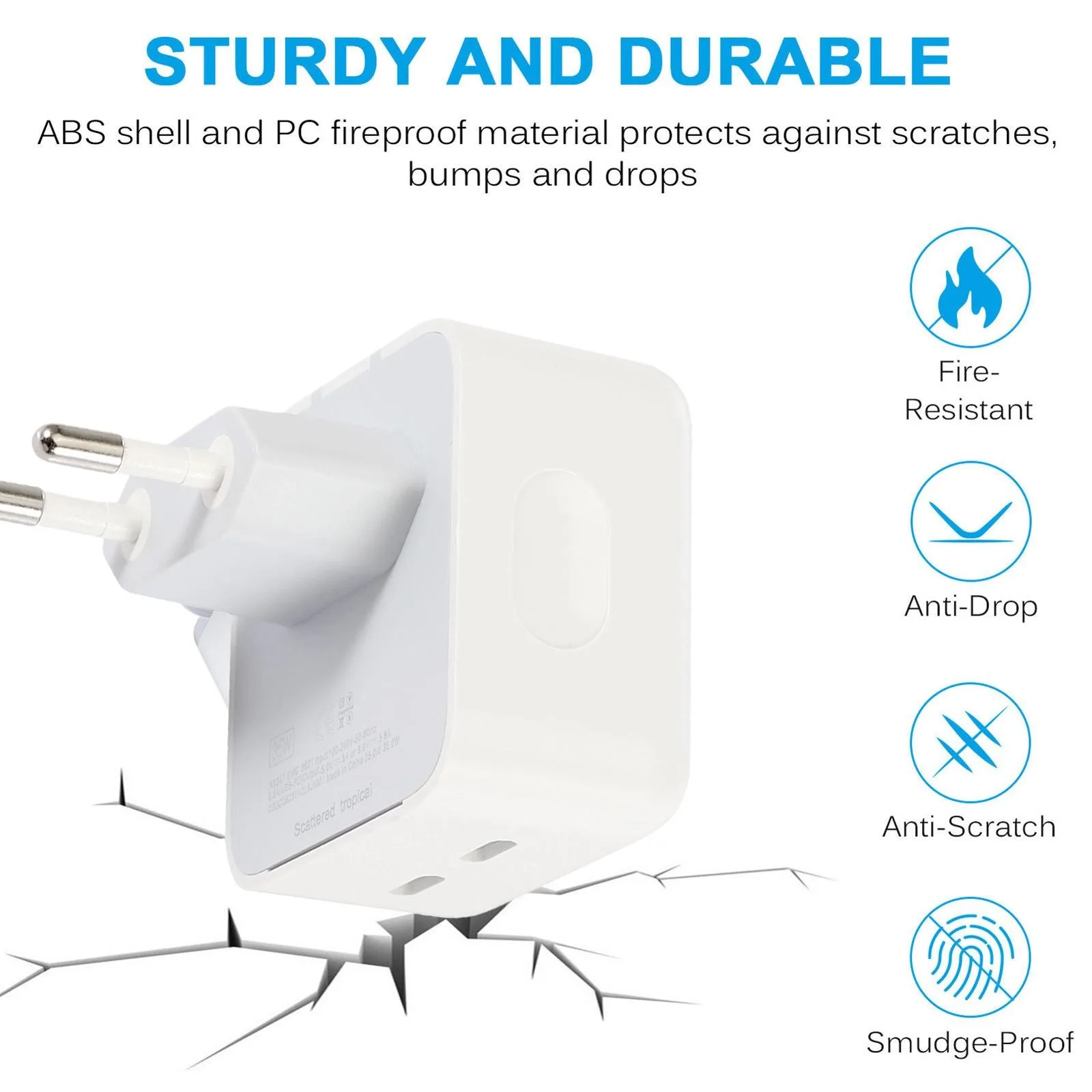 35W Dual PD USB Charger For Macbook Air or iPhone Fast Charger Type C Quick Charging Adapter