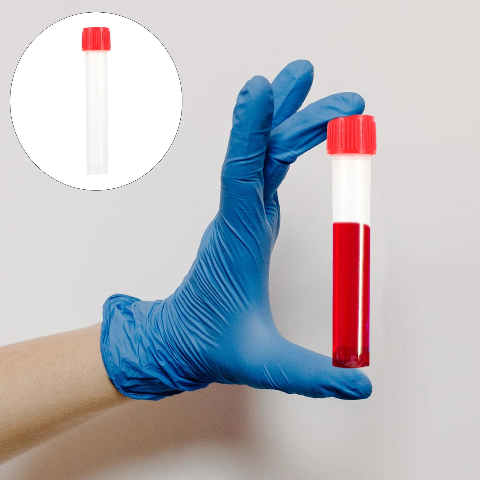 

10 Pcs Sampling Tube Sample Tubes with Lids Hospital Testing Plastic Specimen Disposable