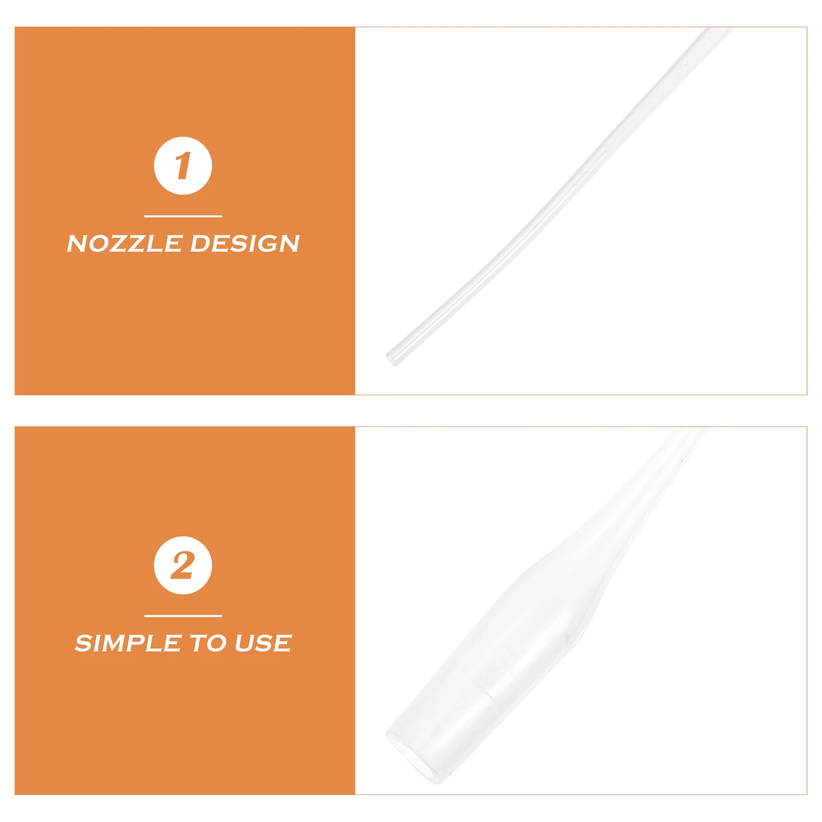 

100pcs Glue Dispenser Tips Craft Drop Pipe Extender Applicator Catheter Plastic Nozzle Non Deform Needle Bottle Teaching