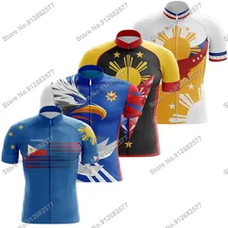 Maillot 2023 Cycling Jersey PHILIPPINES Short Sleeve Cycling Pilipinas Clothing Road Bike Shirt Bicycle Tops MTB Wear Uniform