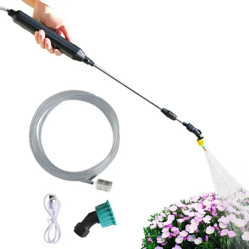 

Garden Plant Sprayer With 2M Hose & Handle USB Rechargeable Lawn Watering Tools Electric Automobile Sprayer With Batteries