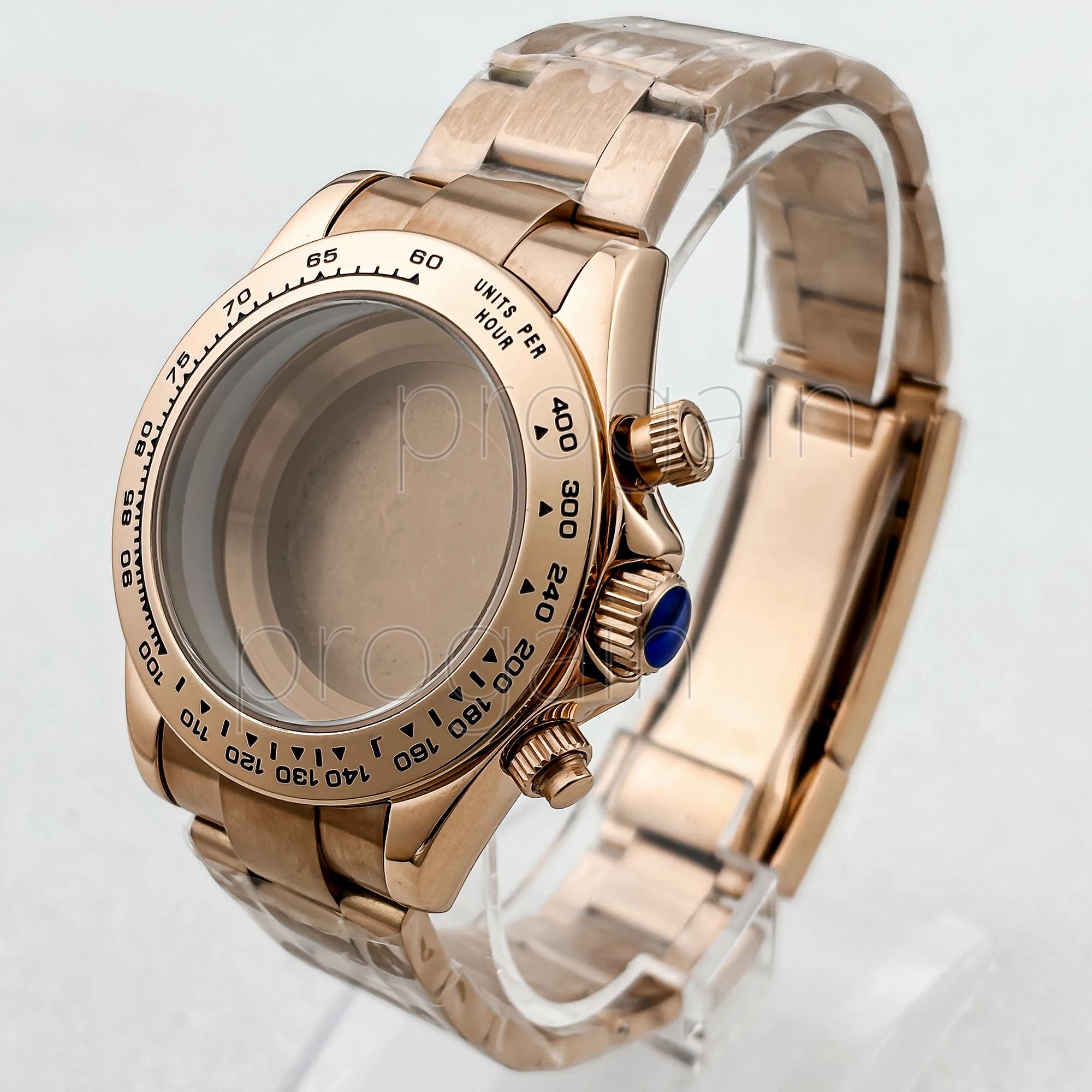 VK63 cassa modificata cassa dell'orologio cinturino in vetro zaffiro cassa dell'orologio in acciaio inossidabile accessori per orologi da uomo per movimento al quarzo VK63