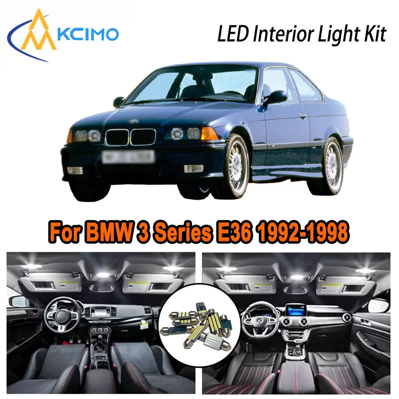 

For BMW 3 Series E36 1992-1998 1993 1994 1995 1996 1997 LED Interior Dome Map Trunk Light Kit Car Led Lamps Canbus No Error