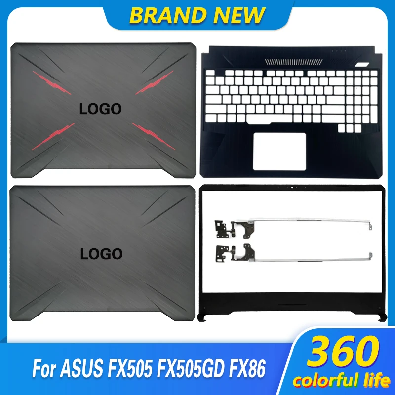 Novo para asus tuf gaming fx505 fx505g fx505gd fx505d fx86 fx86f fx95 portátil lcd capa traseira frente moldura dobradiças tela capa traseira
