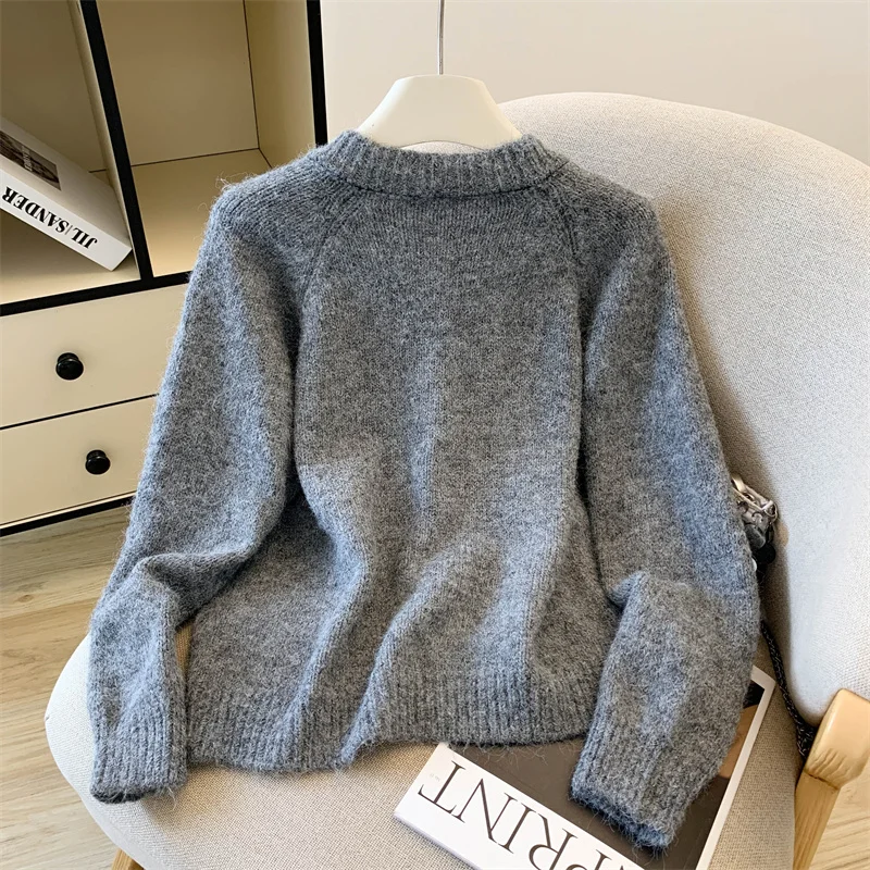 Women's Winter Casual Knitwear Cardigan Floral Y2K Harajuku Cute Aesthetic 2000S Style Retro Top Warm Sweater Clothes 2025 New
