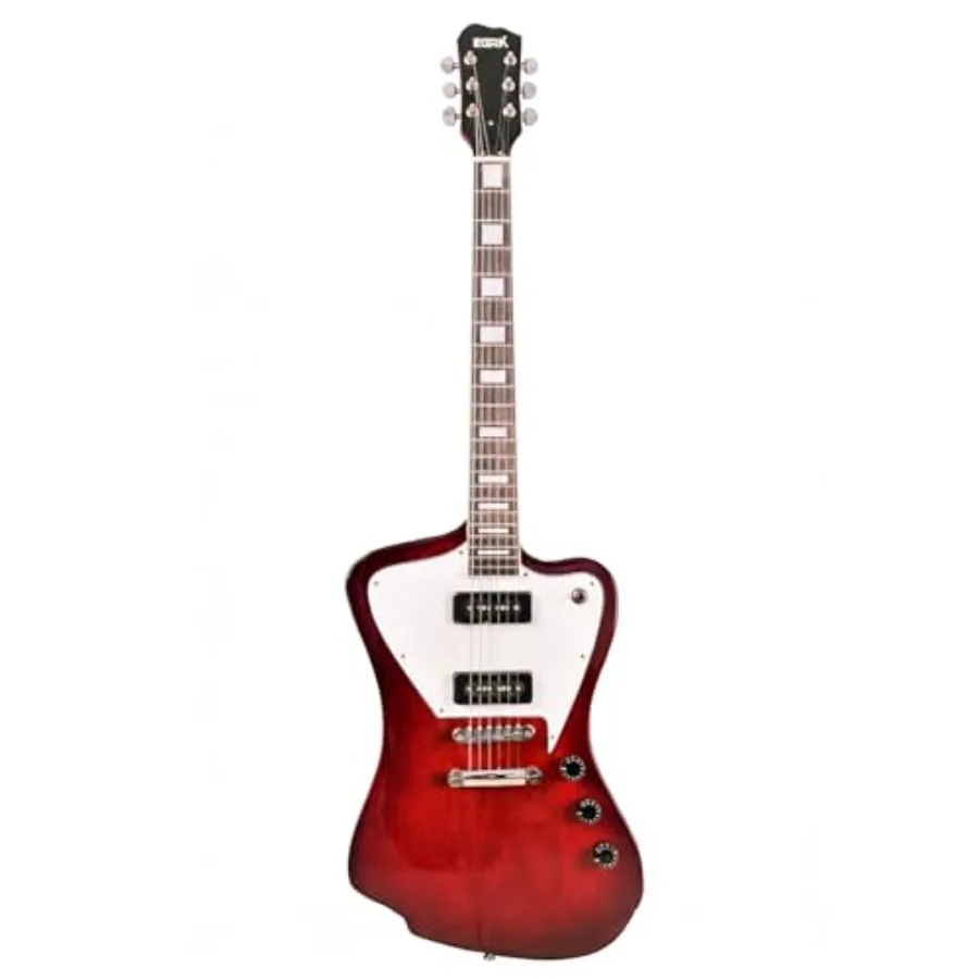 

Solid Body Electric Guitar for Beginners and Intermediate Players, Mahogany Body, Natural Color, Bone Nut and 22 Rounded End Fr