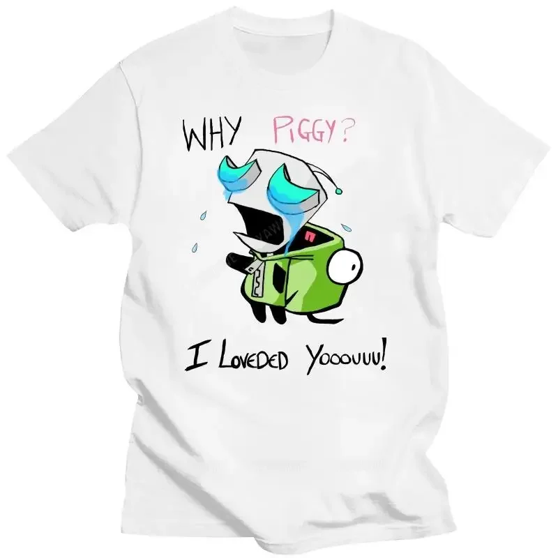 Adult tee tops teenager tee-shirt t shirt TpIss  Piggy? I Love U Classy T-Shirt for Men Invader Zim New arrived t shirt for man