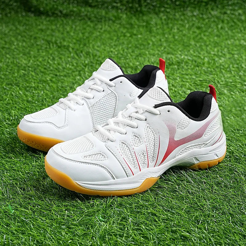 2023 New Badminton Shoes for Men and Women Couples: Shock Absorbing, Breathable, Durable Adult Children\'s Tennis Training Shoe